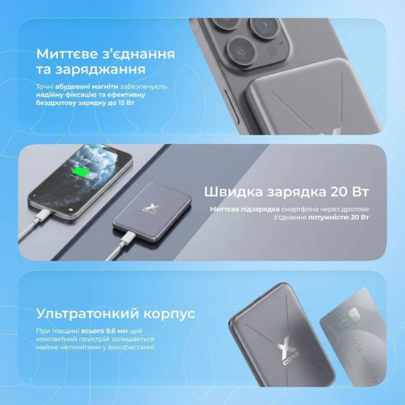 Універсальна мобільна батарея Proove X-Core 20W 5000mAh Purple (PNXC20010009)