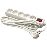 Фільтр живлення PowerPlant JY-1052/3 5 розеток, 3 м, білий, кульок (PPSA08M30S5)