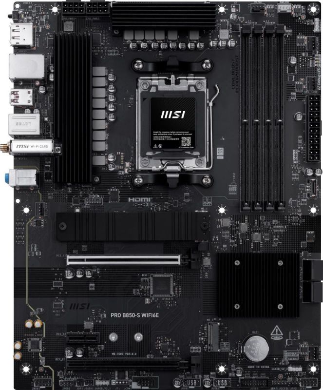 Материнська плата MSI Pro B850-S WiFi6E Socket AM5 (PRO B850-S WIFI6E)