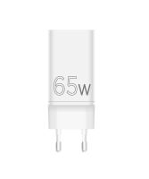 Мережевий зарядний пристрій Sigma mobile X-power 65W GaN, PD, QC (2xUSB-C + 1xUSB-A) White (PS65-01)