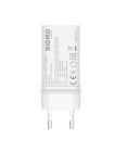 Мережевий зарядний пристрій Sigma mobile X-power 65W GaN, PD, QC (2xUSB-C + 1xUSB-A) White (PS65-01)