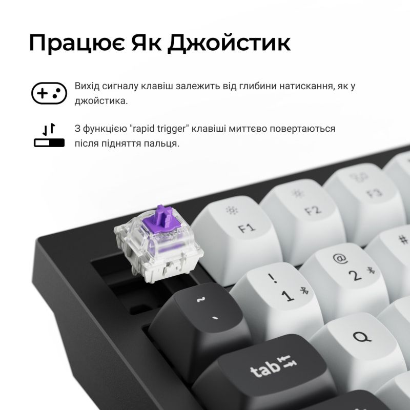 Клавиатура беспроводная Keychron Q1 HE Magnetic Switch Black RGB (Q1H-M1-UA)
