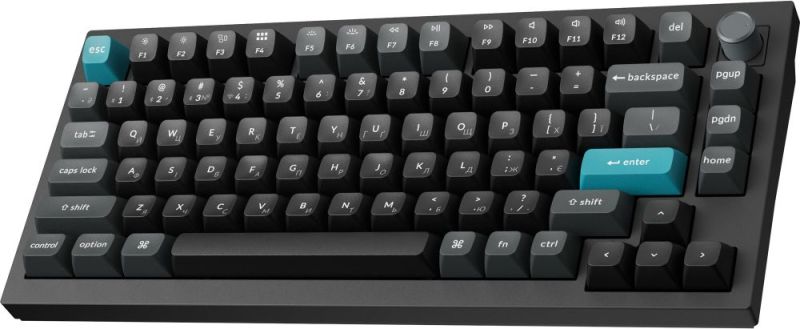Клавіатура бездротова Keychron Q1 Ultra Keychron Red Switch Black RGB (Q1U-M1-UA)