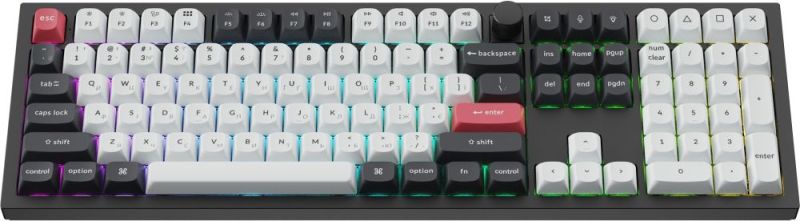 Клавиатура беспроводная Keychron Q6 HE Magnetic Switch Black RGB (Q6H-M1-UA)