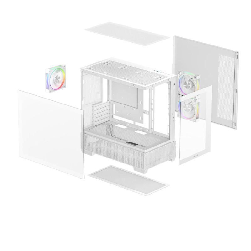 Корпус DeepCool CG380 3F White без БП (R-CG380-WHAGM3-G)