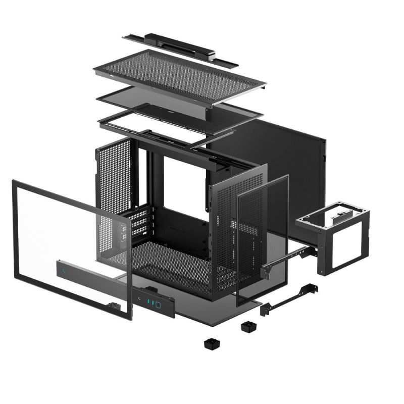 Корпус DeepCool CH160 Plus Black без БЖ (R-CH160-BKNGM0-G)