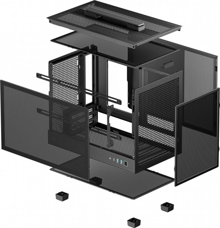 Корпус DeepCool CH160 Mesh Black без БЖ (R-CH160-BKNMI0-G-1)