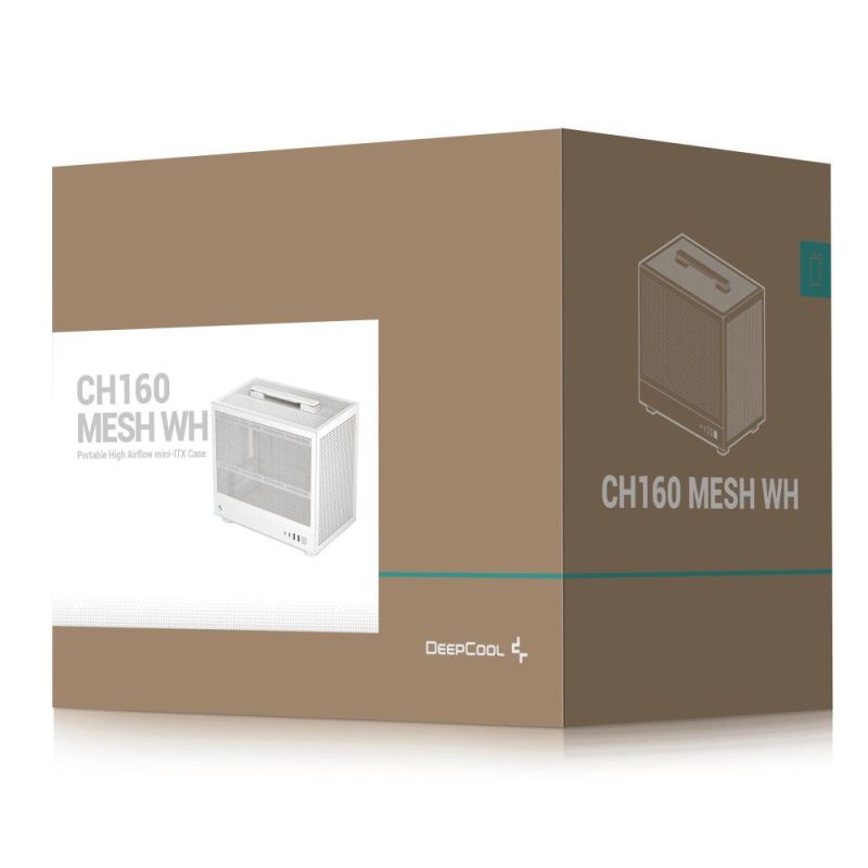 Корпус DeepCool CH160 Mesh White без БЖ (R-CH160-WHNMI0-G-1)