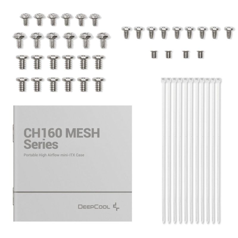 Корпус DeepCool CH160 Mesh White без БЖ (R-CH160-WHNMI0-G-1)
