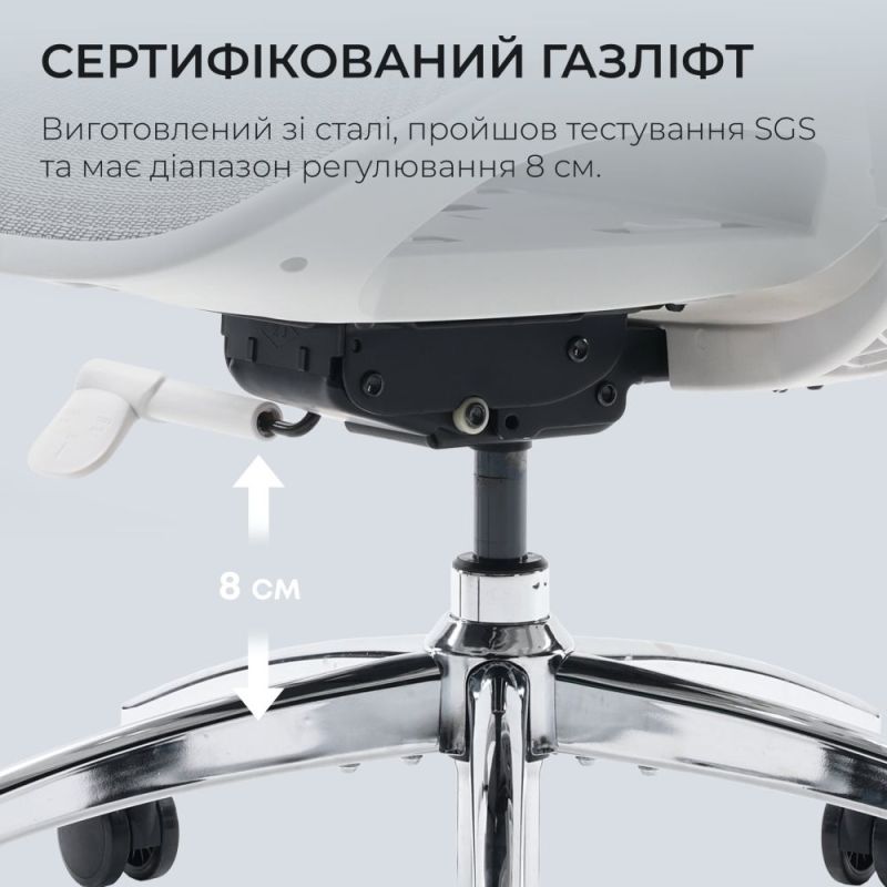 Крісло офісне Sihoo Doro S100 Mesh White (S100-M302)