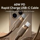 Кабель Vention USB Type-C - USB Type-C (M/M), 60W, 3A, 2 м, Copper (TRDJH)