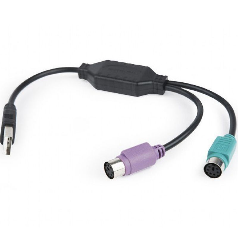Контроллер Cablexpert, USB 1.1/2 x PS/2, 0.3 м, черный (UAPS12-BK)