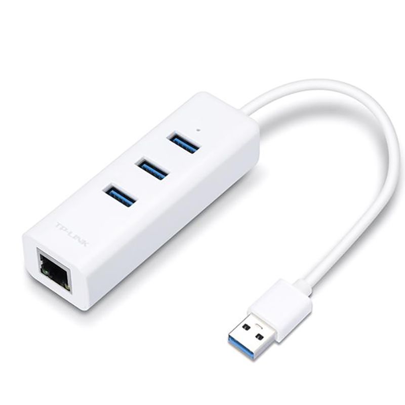 Сетевой адаптер TP-Link  (USB 3.0, 10/100/1000Mbps, 3xUSB 3.0 HUB) (UE330)