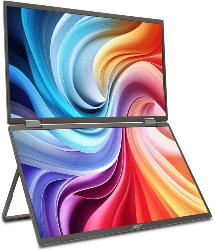 Монітор Acer 15.6" Dual Portable PD163QTbmiuux IPS Black (UM.ZP3EE.011)