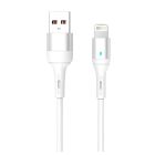 Кабель SkyDolphin S06L LED Smart Power USB - Lightning (M/M), 1 м, White (USB-000555)