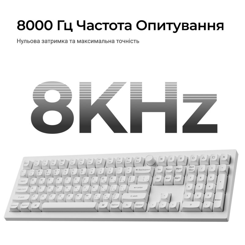 Клавиатура беспроводная Keychron V6 Ultra Keychron Red Switch White RGB (V6U-F1-UA)