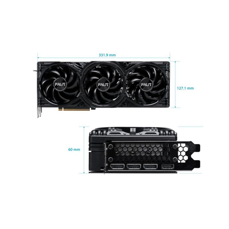 Видеокарта GF RTX 5080 16GB GDDR7 GamingPro OC Palit (NE75080S19T2-GB2031A)