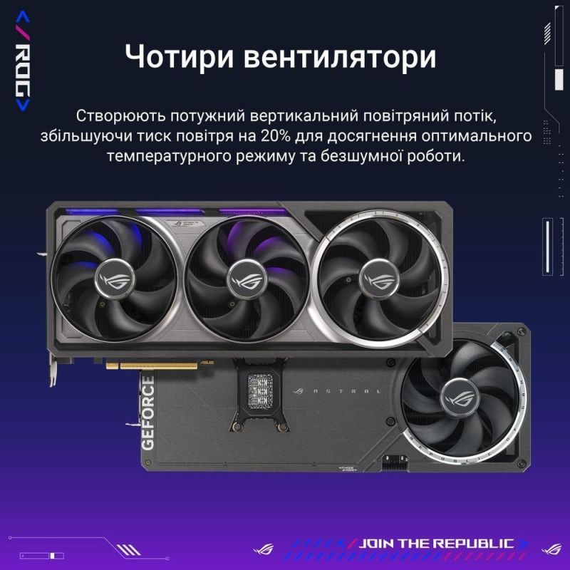 Відеокарта GF RTX 5080 16GB GDDR7 ROG Astral Gaming OC Asus (ROG-ASTRAL-RTX5080-O16G-GAMING)