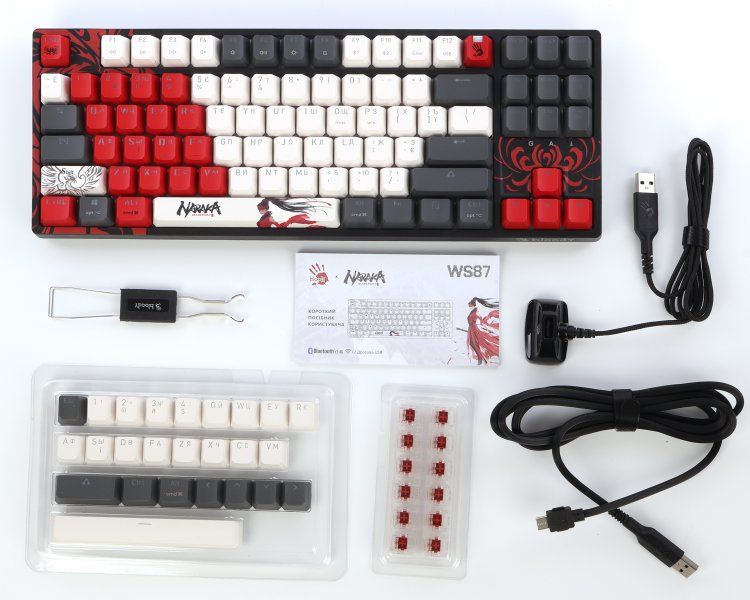 Клавиатура беспроводная Bloody WS87 RGB Naraka Black (WS87 (Naraka))