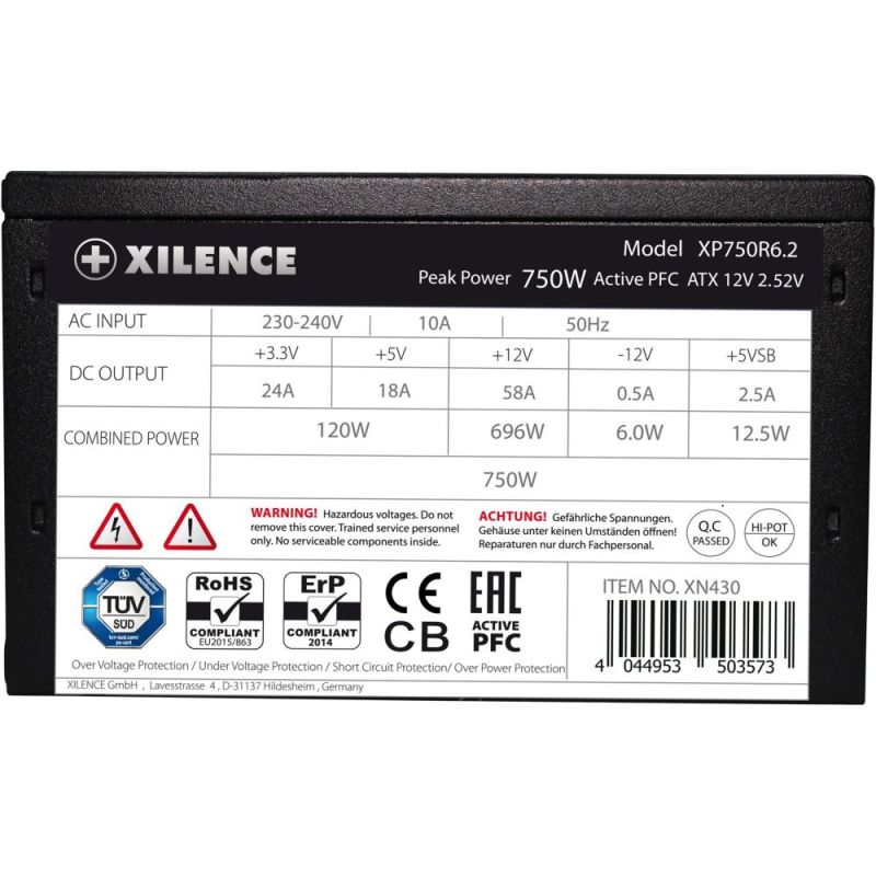 Блок питания Xilence Performance C+ 750W (XP750R6.2)