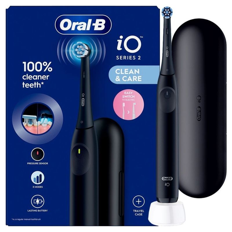Зубна електрощітка Braun Oral-B iO Series 2 iOS2.1D9.2K Black (iO Series 2 iOS2.1D9.2K Black + футляр)