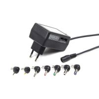 Мережевий зарядний пристрій EnerGenie (1USBx2A) Black + універсальний кабель (EG-MC-009)