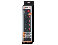 Фільтр живлення REAL-EL RS-6 Extra 1.8 м чорний (EL122300001)