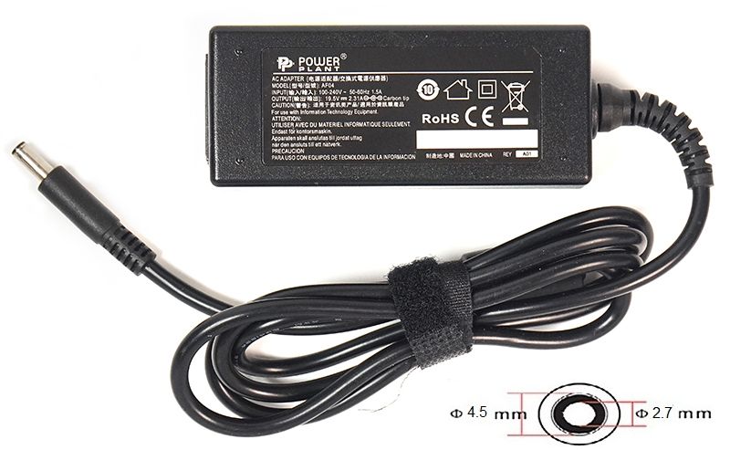 Блок живлення для ноутбуків PowerPlant DELL 220V, 19.5V 45W 2.31A (4.5*3.0) (DE45G4527)