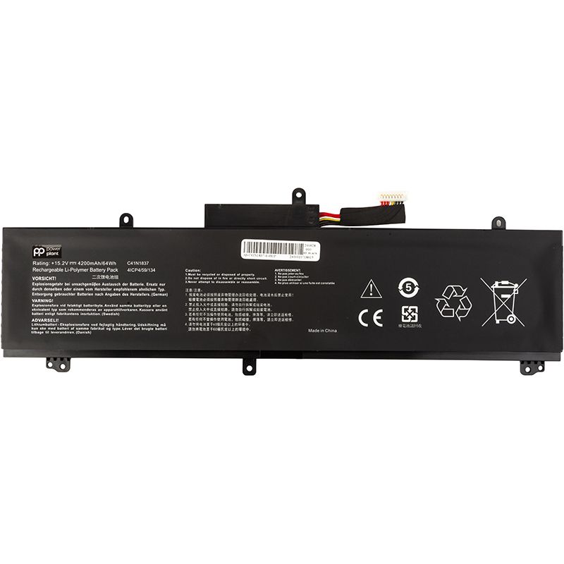 Акумулятор PowerPlant для ноутбуків ASUS Rog Zephyrus GA502 (C41N1837) 15.2V 4200mAh (NB431915)