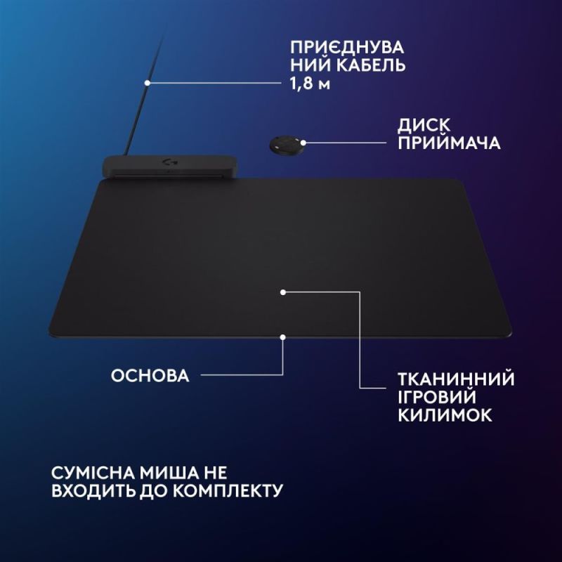 Ігрова поверхня Logitech G PowerPlay 2 Black (947-000003)