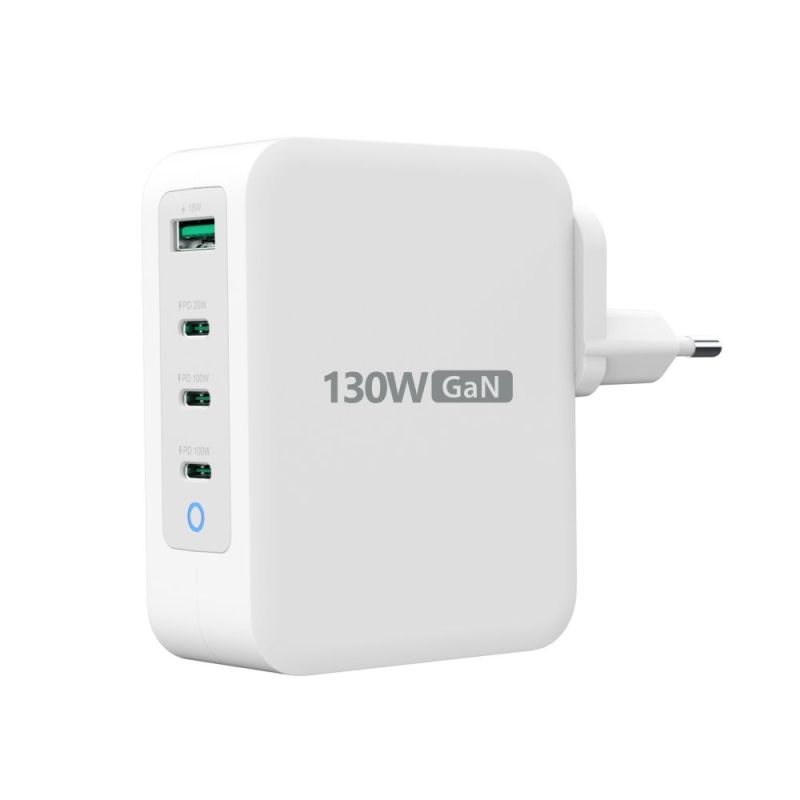 Сетевое зарядное устройство J5create GaN USB-C 130W White (JUP43130E-EN)