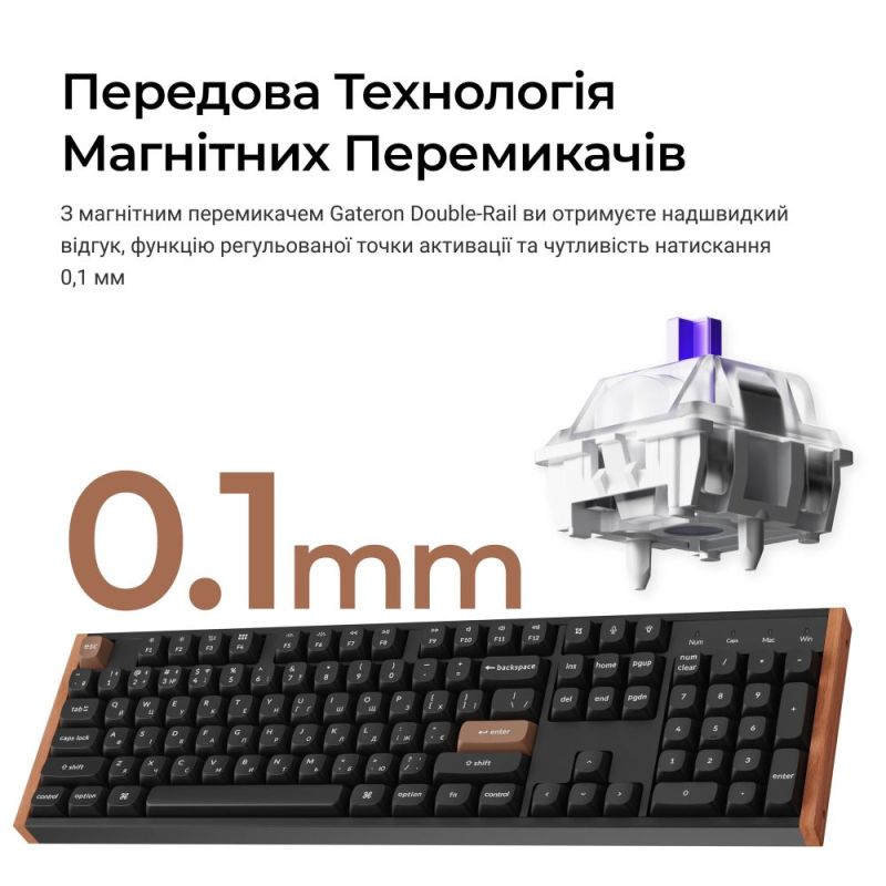 Клавиатура беспроводная Keychron K10 HE Magnetic Switch Black RGB (K10H-F1-UA)