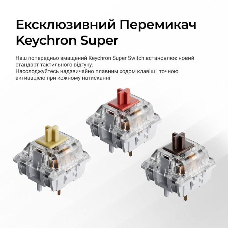 Клавіатура бездротова Keychron K10 Max Keychron Super Banana Switch Black RGB (K10M-H4-UA)