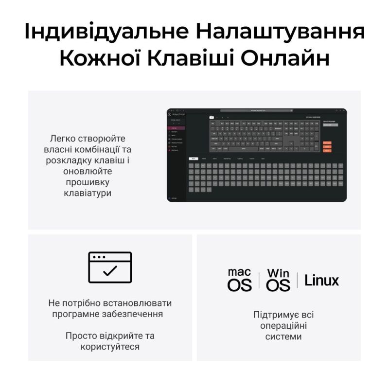 Клавіатура бездротова Keychron K5 Max, Gateron MX 2.0 Brown, Hot-Swap, RGB UA Black (K5M-H3-UA)