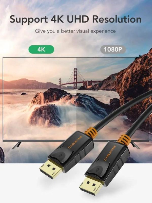 Кабель Cabletime DisplayPort - DisplayPort V 1.2 (M/M), 1 м Black (CD21H)