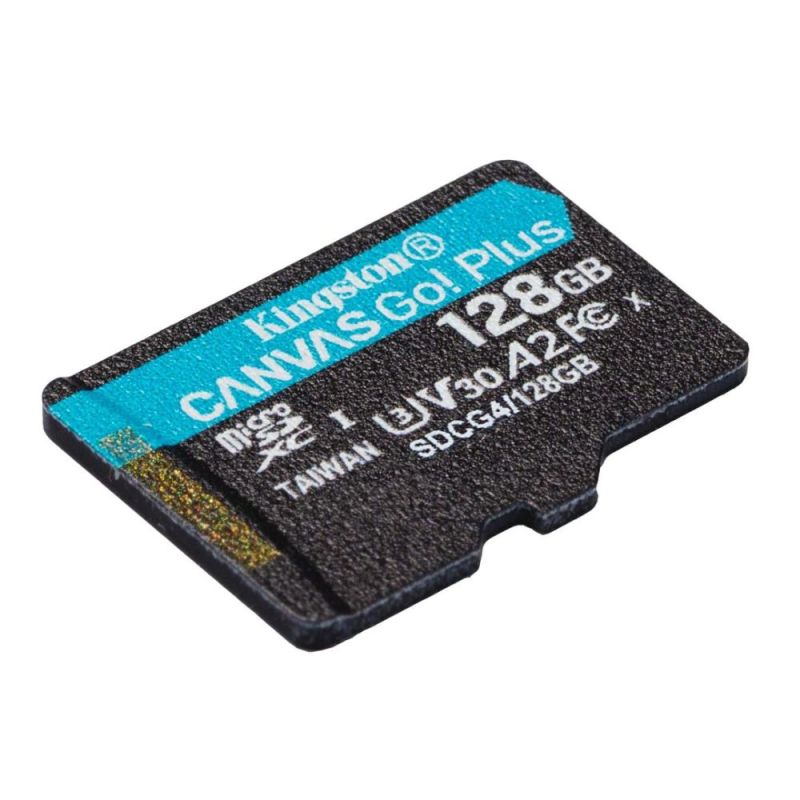 Карта памяти MicroSDXC  128GB UHS-I/U3 Class 10 Kingston Canvas Go! Plus R200/W200MB/s (SDCG4/128GBSP)