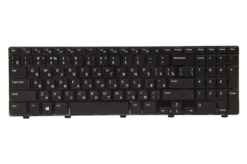 Клавиатура для ноутбука DELL Inspiron 15: 3521; Vostro: 2521 черный, черный фрейм