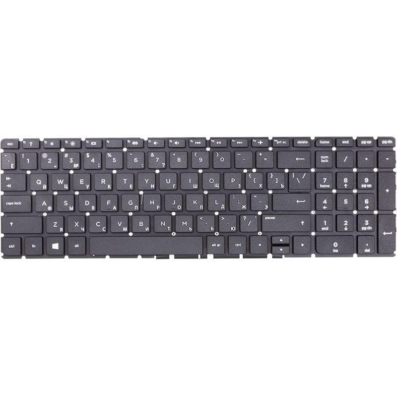 Клавиатура для ноутбука HP 250 G4, 255 G4, 256 G4 черный, черный фрейм
