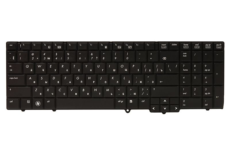 Клавиатура для ноутбука HP 6540B, 6545B, 6550B черный, черный фрейм