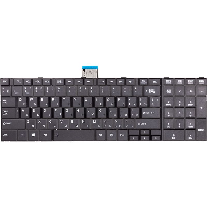 Клавіатура для ноутбука TOSHIBA Satellite C50, C50A чорний, чорний фрейм (KB310678)