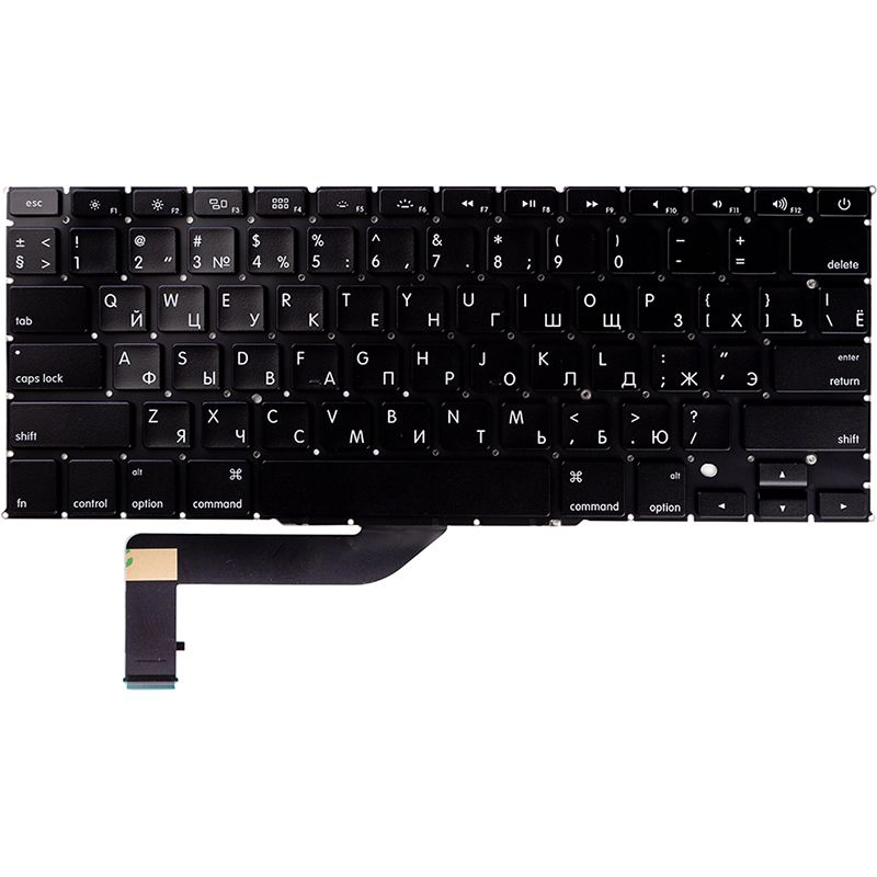 Клавиатура для ноутбука APPLE MacBook Pro Retina 15" 1398 черный, без фрейма