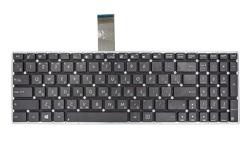Клавiатура для ноутбука ASUS X501, X550 чoрний, без фрейма, з кріпленням (KB310814)