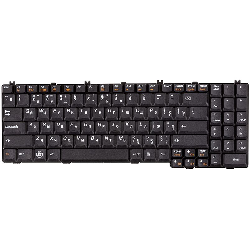 Клавиатура для ноутбука IBM/LENOVO IdeaPad G550, G555 черный, черный фрейм