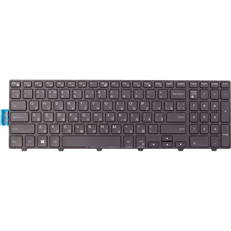 Клавиатура для ноутбука DELL Inspiron 5558 черная, подсветка