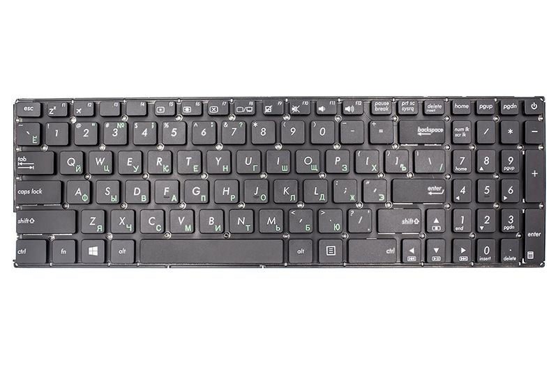 Клавиатура для ноутбука ASUS X540 series черный, без фрейма