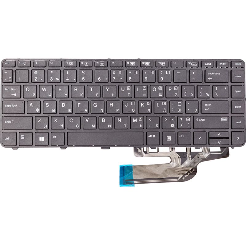 Клавіатура для ноутбука HP ProBook 430 G4, 430 G3, чорна, чорний фрейм (KB314560)