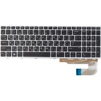 Клавиатура для ноутбука HP EliteBook 850 G5 черная, серый фрейм