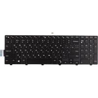 Клавиатура для ноутбука DELL Inspiron 15 3000 черная, черный фрейм, подсветка