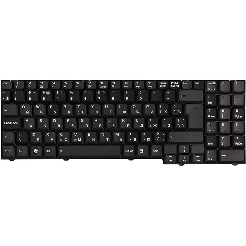 Клавіатура для ноутбука ASUS M50, M50S чорна, чорний фрейм (KB315215)