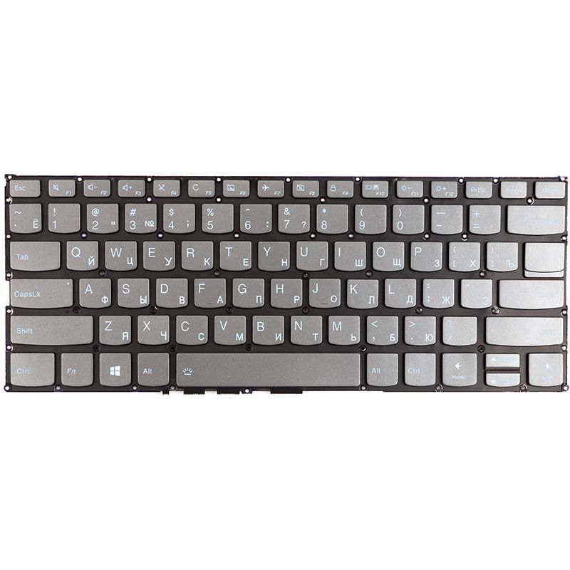 Клавиатура для ноутбука LENOVO IdeaPad 530S-14ARR черная, без фрейма, подсветка
